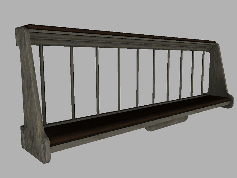 antique church pew with kneeler